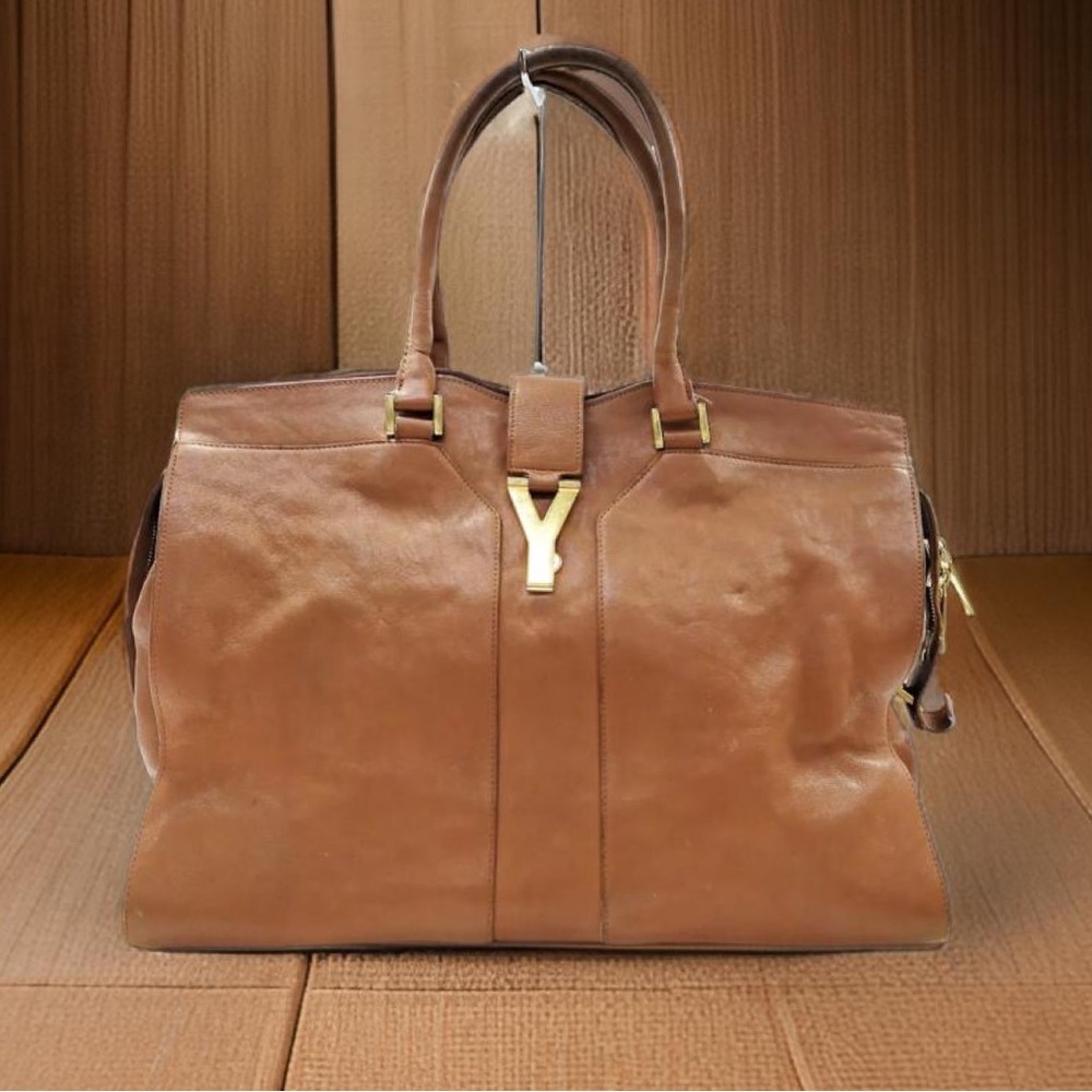 Yves Saint Laurent Chyc Hand Bag  Brown Leather